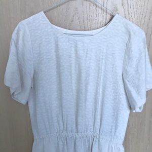 Madewell cutout back off white dress